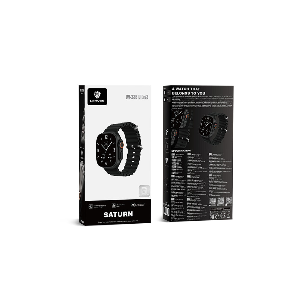 Lenyes LW-238 Ultra3 Saturn Serisi iOS ve Android Uyumlu Akıllı Saat Lenyes LW-238 Ultra3 Saturn Serisi iOS ve Android Uyumlu Akıllı Saat